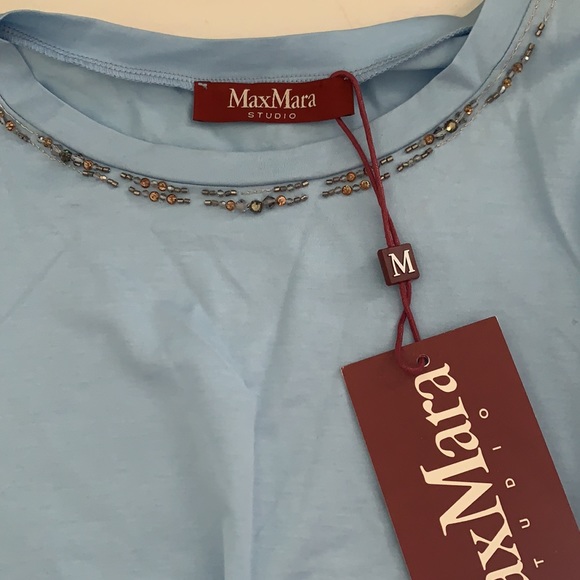 🚨 CLOSING 9.16 🚨 Max Mara RIbe Crew Embellished Neck T-shirt - Picture 6 of 6
